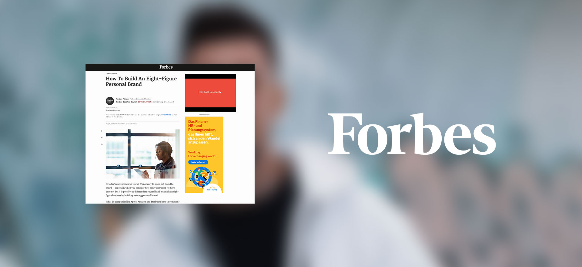 Torben ist offizielles Forbes Council Mitglied und Content Creator Of The Year.